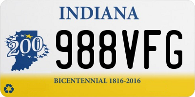 IN license plate 988VFG