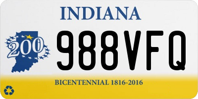 IN license plate 988VFQ