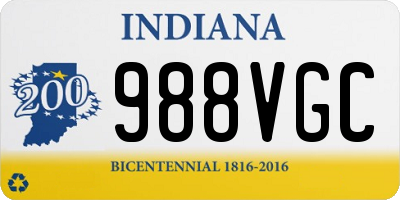 IN license plate 988VGC