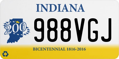 IN license plate 988VGJ