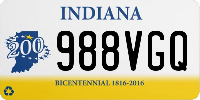 IN license plate 988VGQ