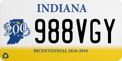 IN license plate 988VGY