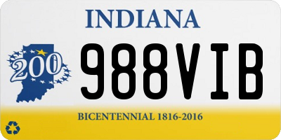 IN license plate 988VIB