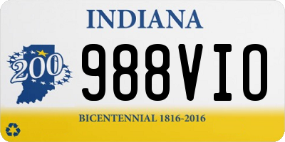 IN license plate 988VIO