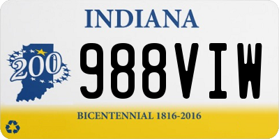 IN license plate 988VIW