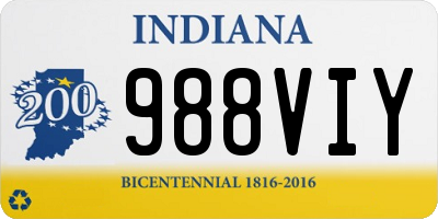 IN license plate 988VIY