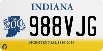 IN license plate 988VJG