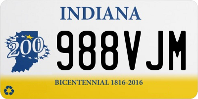 IN license plate 988VJM