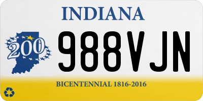 IN license plate 988VJN