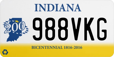 IN license plate 988VKG