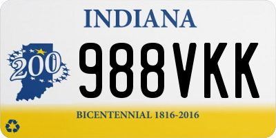 IN license plate 988VKK