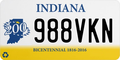 IN license plate 988VKN