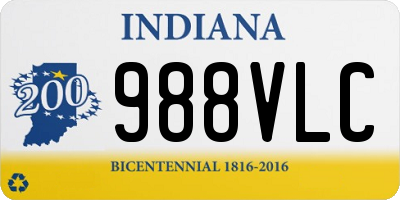 IN license plate 988VLC