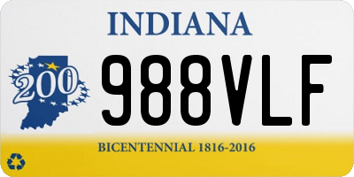 IN license plate 988VLF