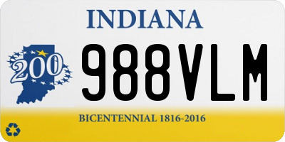 IN license plate 988VLM