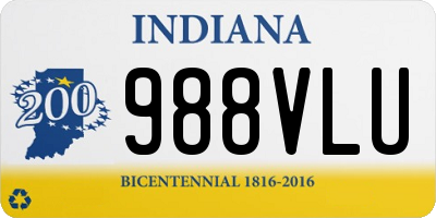 IN license plate 988VLU