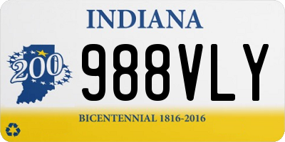 IN license plate 988VLY