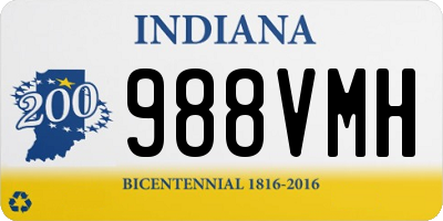 IN license plate 988VMH