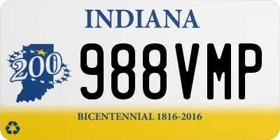 IN license plate 988VMP