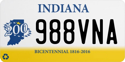 IN license plate 988VNA