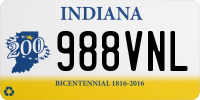 IN license plate 988VNL