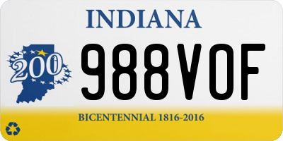 IN license plate 988VOF