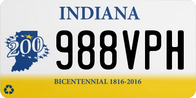 IN license plate 988VPH