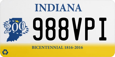 IN license plate 988VPI