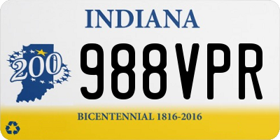 IN license plate 988VPR