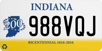 IN license plate 988VQJ