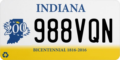 IN license plate 988VQN