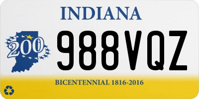 IN license plate 988VQZ