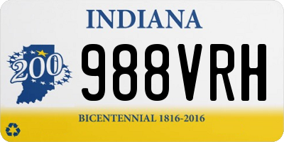 IN license plate 988VRH