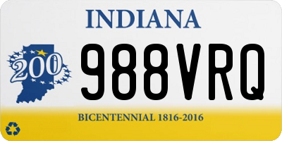 IN license plate 988VRQ