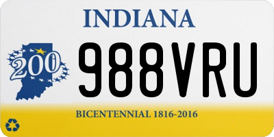 IN license plate 988VRU