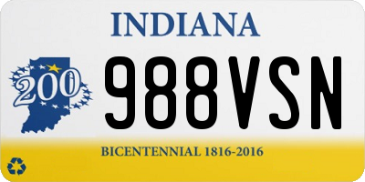 IN license plate 988VSN