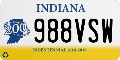 IN license plate 988VSW