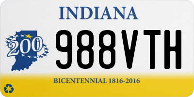 IN license plate 988VTH