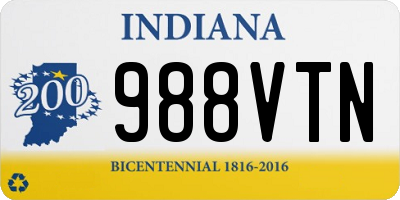 IN license plate 988VTN