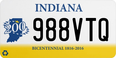 IN license plate 988VTQ