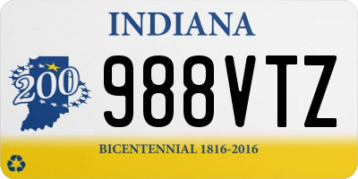 IN license plate 988VTZ
