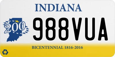 IN license plate 988VUA