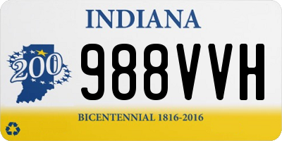 IN license plate 988VVH