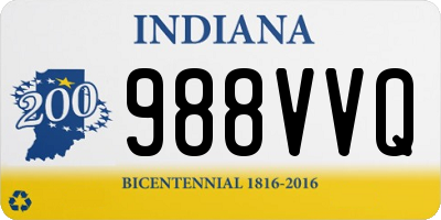 IN license plate 988VVQ