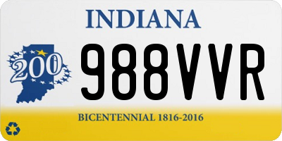 IN license plate 988VVR