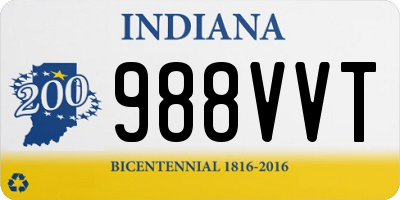 IN license plate 988VVT