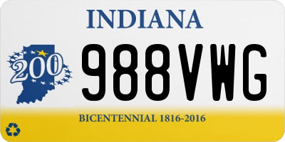 IN license plate 988VWG