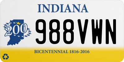 IN license plate 988VWN