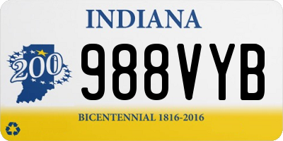 IN license plate 988VYB