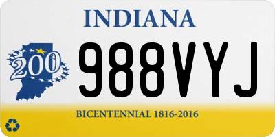 IN license plate 988VYJ